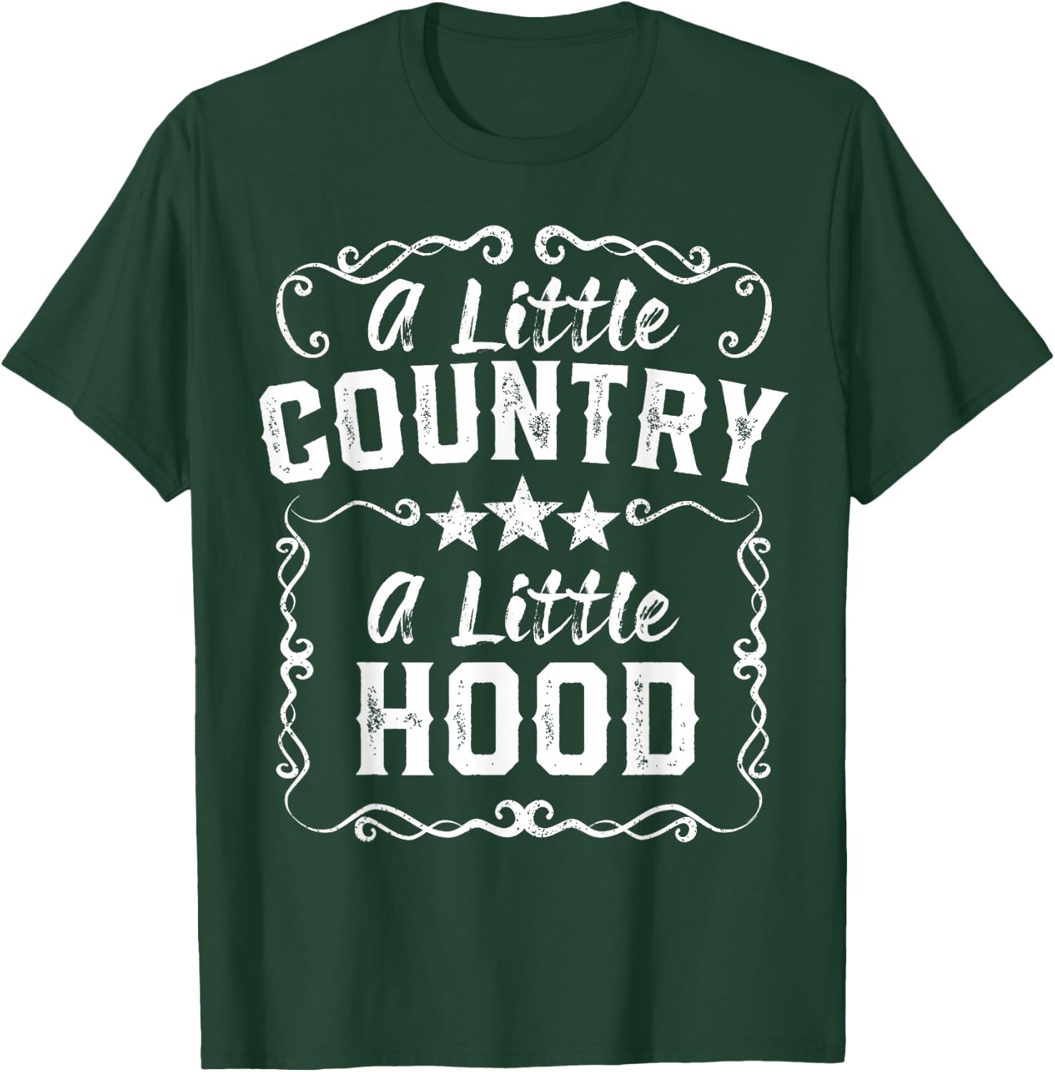 A Little Bit Country A Little Bit Hood Music Concert Gift T-Shirt - T-Shirt | Forest