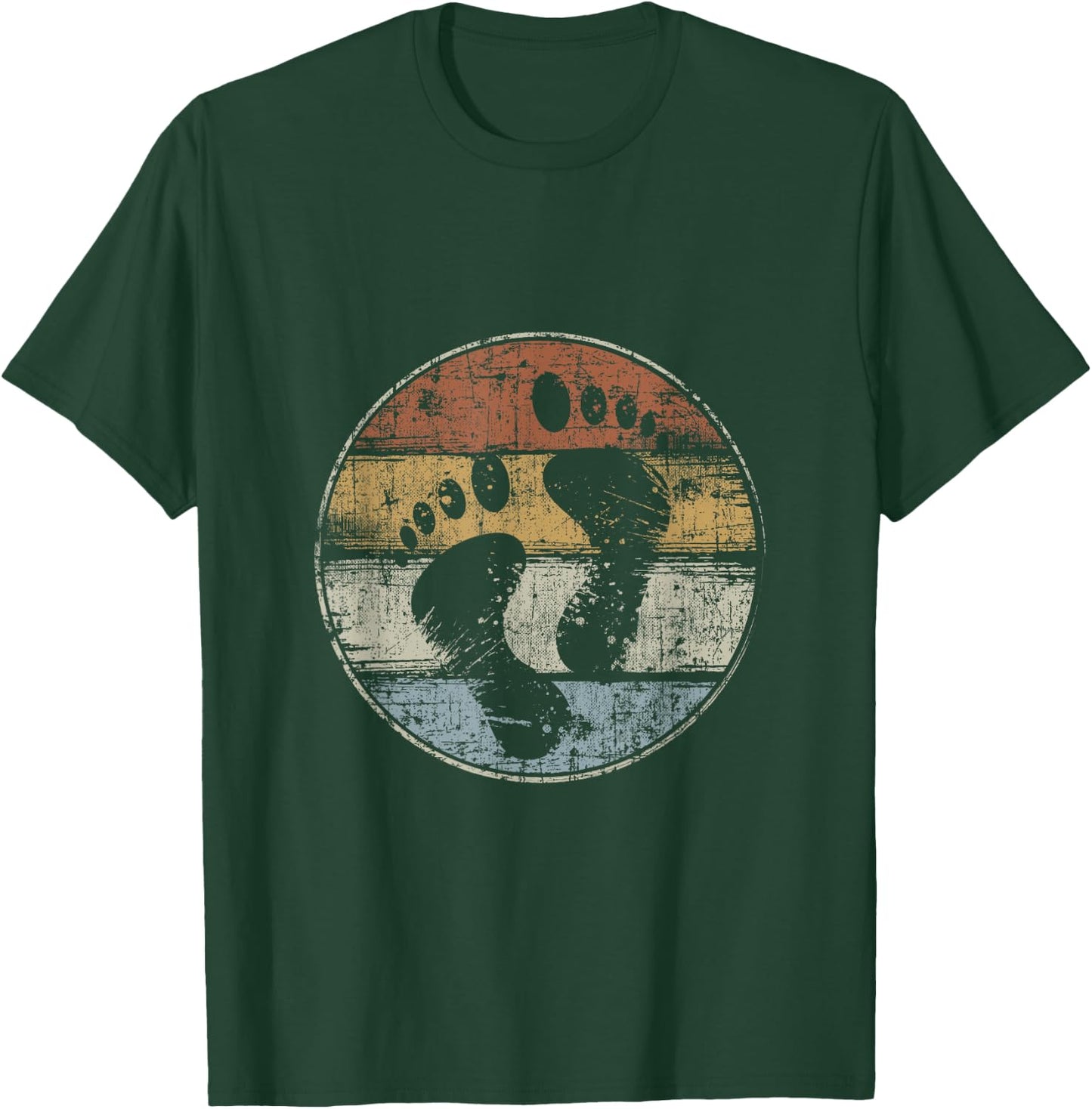 Barefoot Feet Footprint Vintage T-Shirt - T-Shirt | Forest