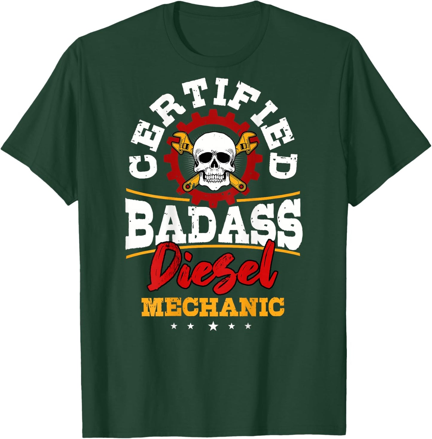 Diesel Mechanic Gifts Design On Back T-Shirt - T-Shirt | Forest