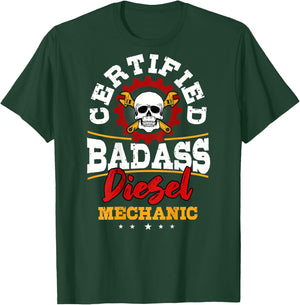 Diesel Mechanic Gifts Design On Back T-Shirt - T-Shirt | Forest