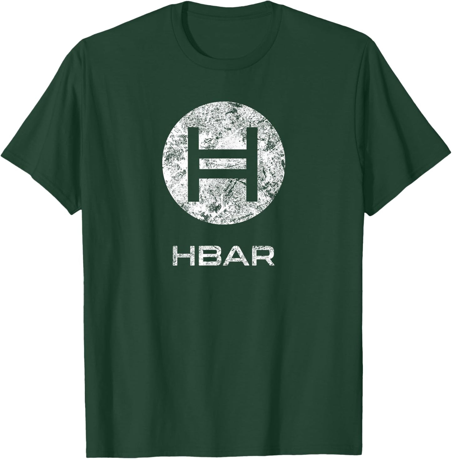 HBAR Crypto Hedera Hashgraph Blockchain Token Distressed T-Shirt - T-Shirt | Forest