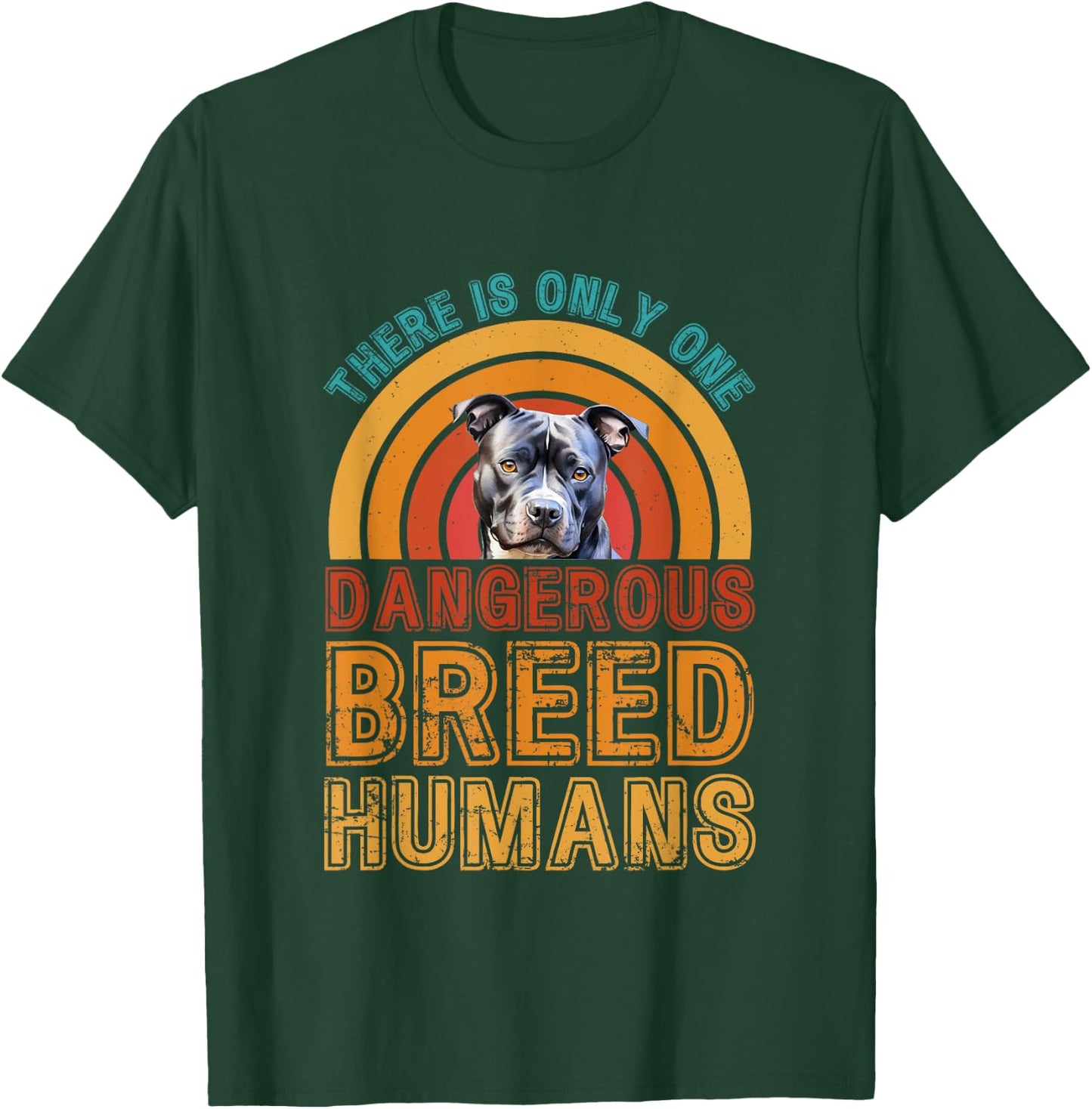 Dangerous Breed Human Pitbull Dog T-Shirt - T-Shirt | Forest
