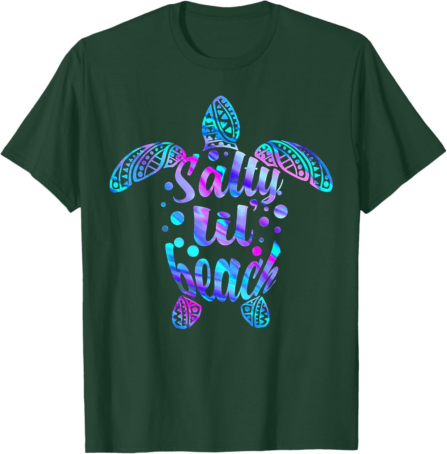 Salty Lil Beach Turtle T-Shirt - T-Shirt | Forest