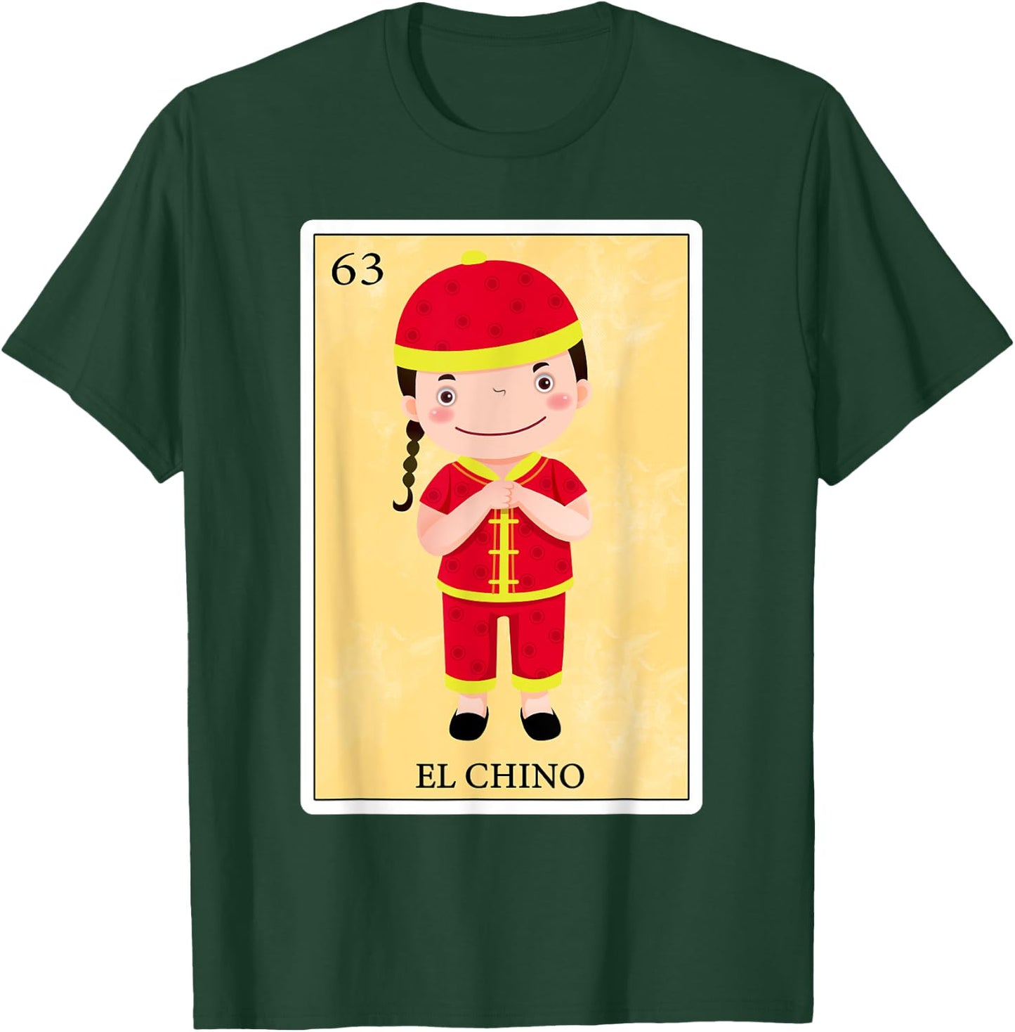 Funny Spanish-Mexican Bingo Gifts Men - El Chino T-Shirt - T-Shirt | Forest