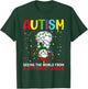 Autism Awareness Snowman Christmas Autistic Xmas Day Pajama T-Shirt - T-Shirt | Forest