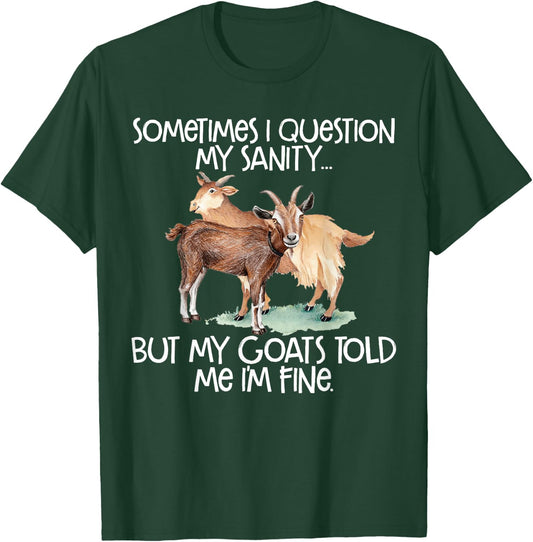 Funny Goat for Crazy People who Speak with Goats T-Shirt - T-Shirt | Forest