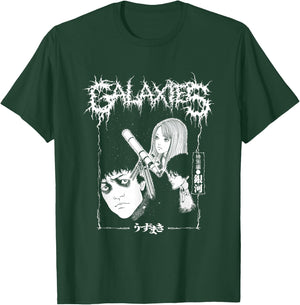 Uzumaki - Men's Adult Black Cartoon Uzumaki-themed Graphic - Small - - Short Sleeve - Cotton/Polyester Blend T-Shirt - T-Shirt | Forest