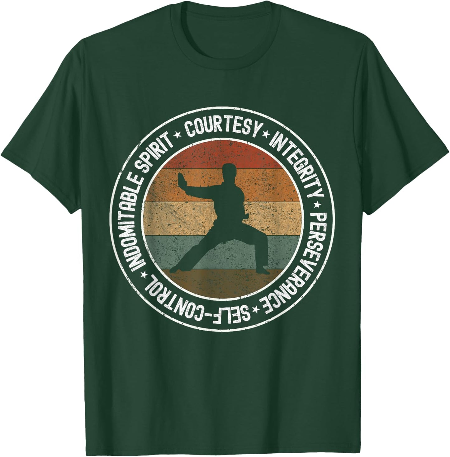 Taekwondo Karate 5 Tenets Martial Arts Uniform Kids T-Shirt - T-Shirt | Forest