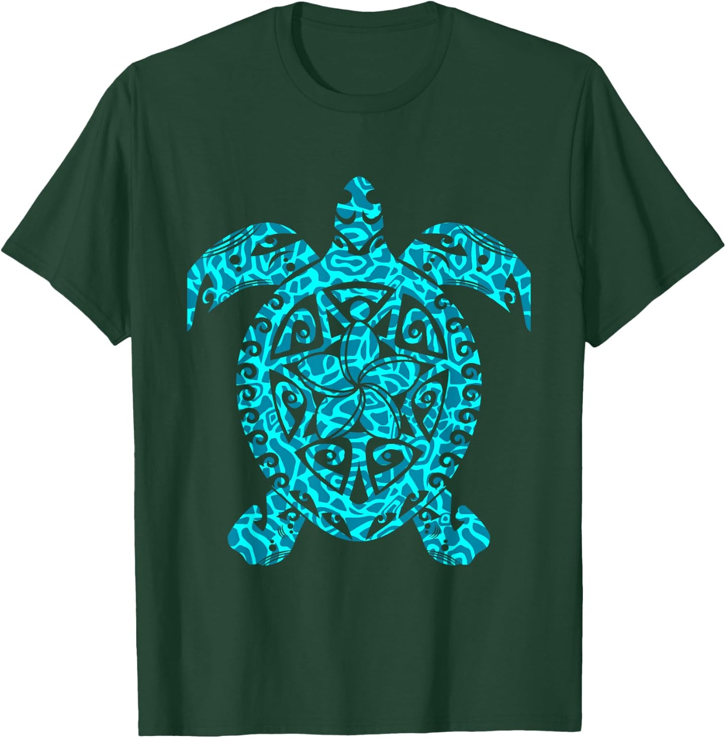 Polynesia Maori Turtle Honu Plumeria Tribal Tattoo Maori Art T-Shirt - T-Shirt | Forest