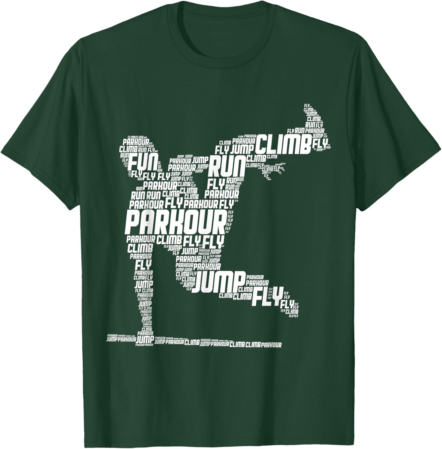 Parkour Freerunner Freerunning Traceur Kids Men Boys T-Shirt - T-Shirt | Forest