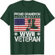 Proud Grandson Of WWII Veteran US Flag Boots Veteran Day T-Shirt - T-Shirt | Forest