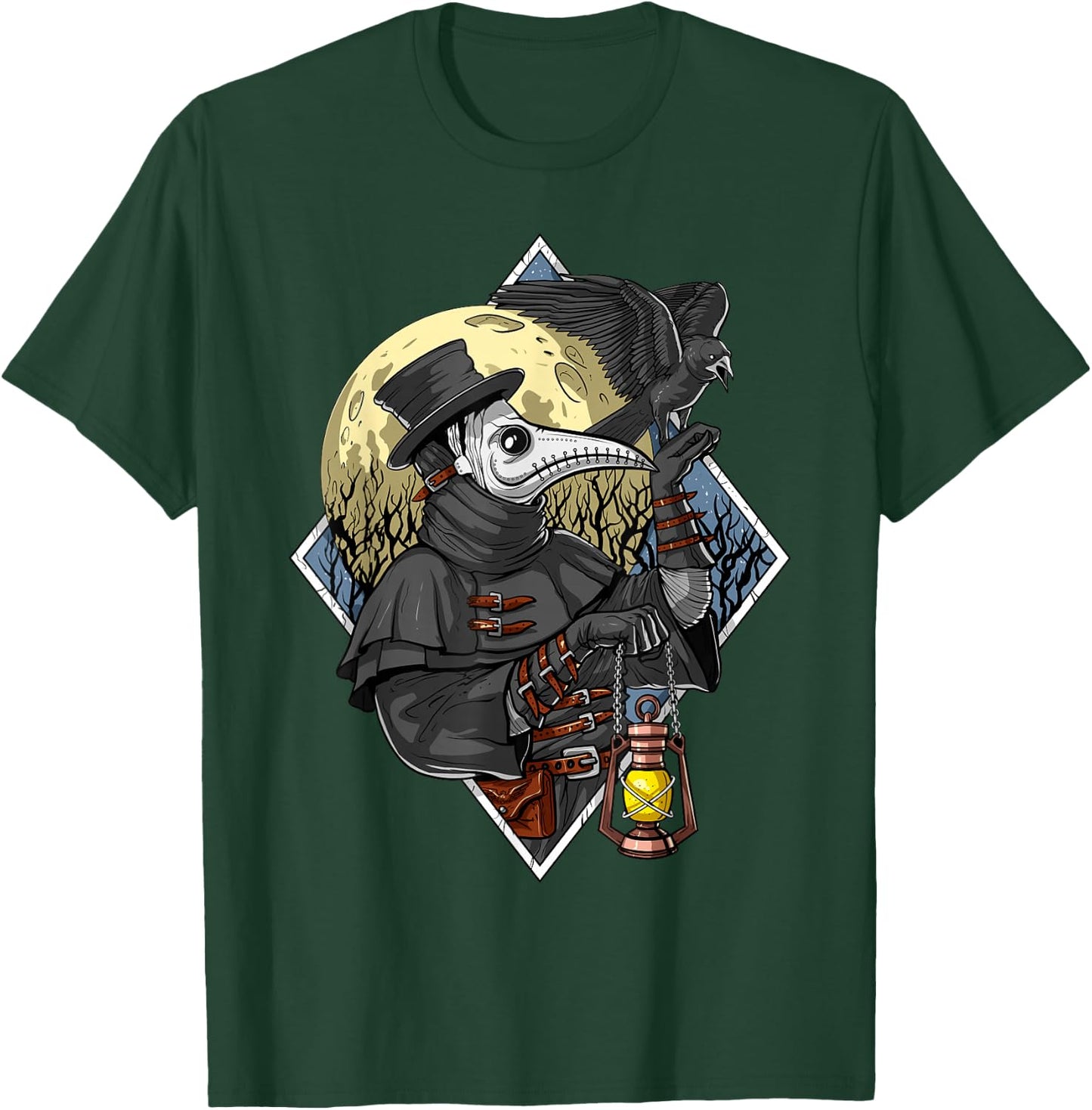 Plague Doctor Raven Gothic Macabre T-Shirt - T-Shirt | Forest