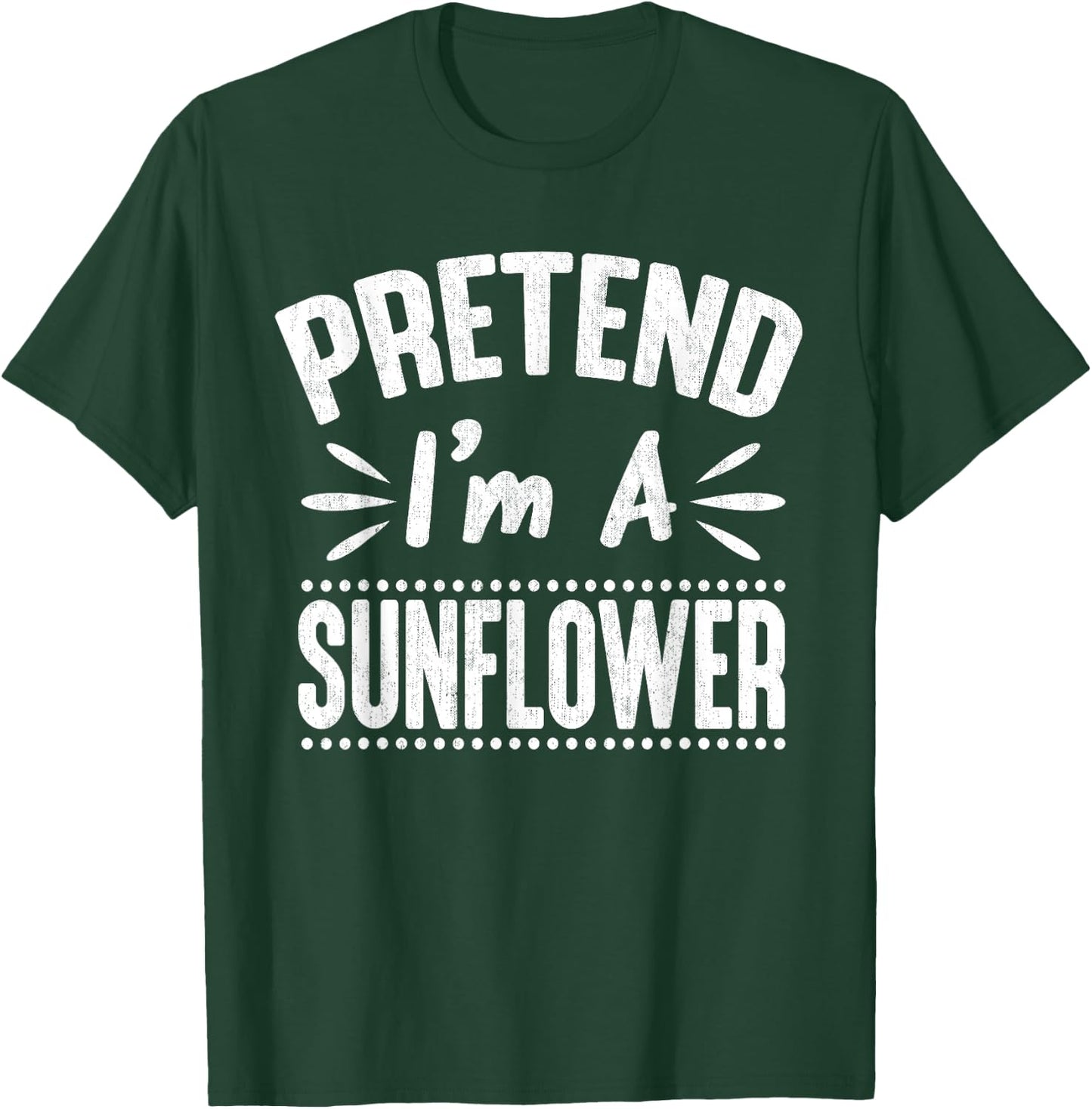 Pretend I'm A Sunflower Funny Lazy Halloween Party T-Shirt - T-Shirt | Forest