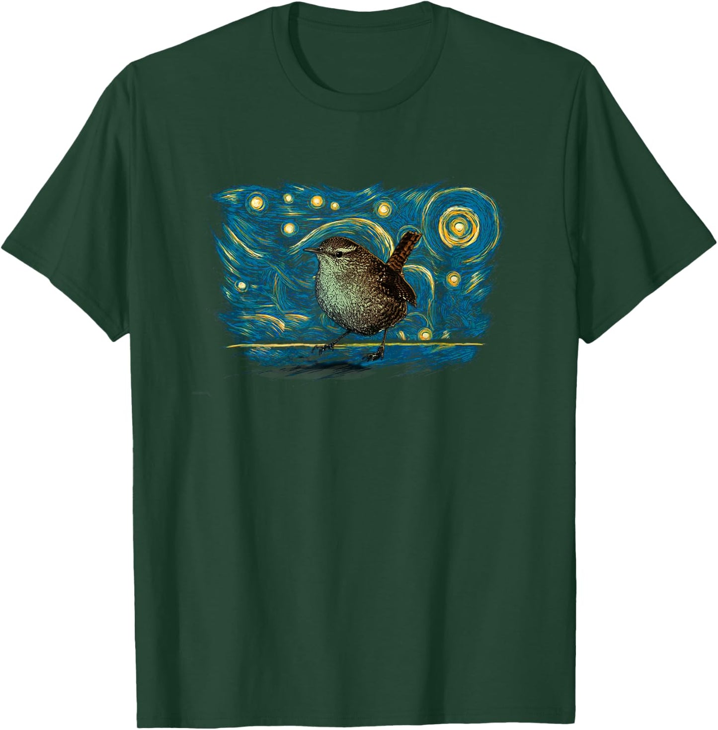 Retro Vintage Style Wren T-Shirt - T-Shirt | Forest