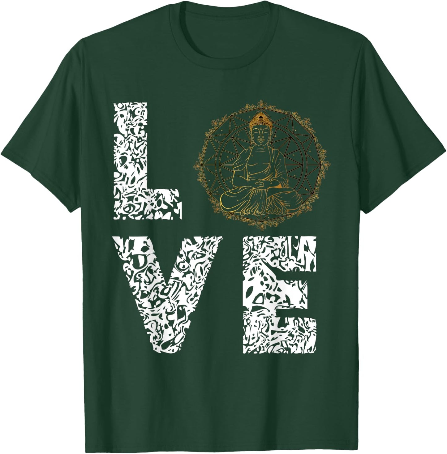Buddha Love Buddhism Gautama Buddhist Festival Diwali Dhyana T-Shirt - T-Shirt | Forest