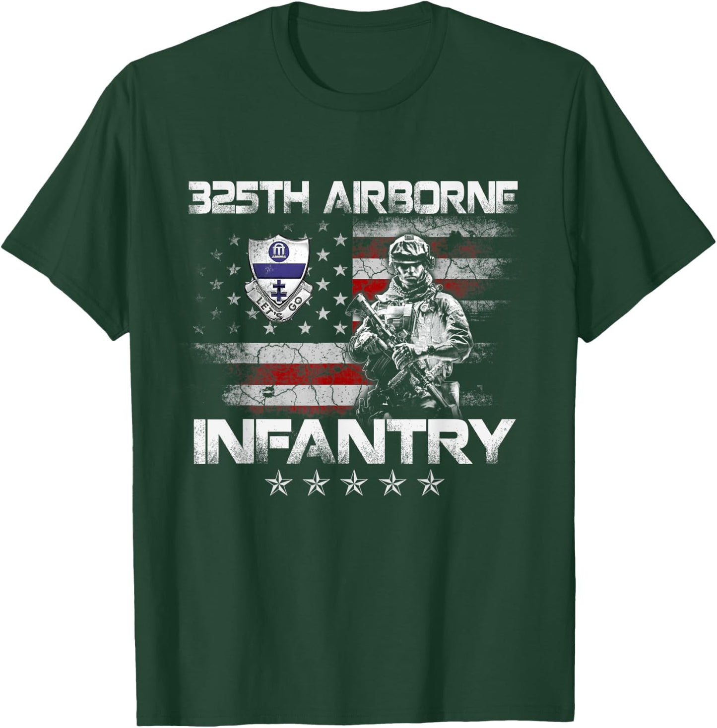 325th Airborne Infantry Regiment Veteran 4th Of July Gift T-Shirt - T-Shirt | Forest