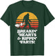 Sasquatch Breakin Hearts & Rippin Farts! Funny Bigfoot Sun Small T-Shirt - T-Shirt | Forest