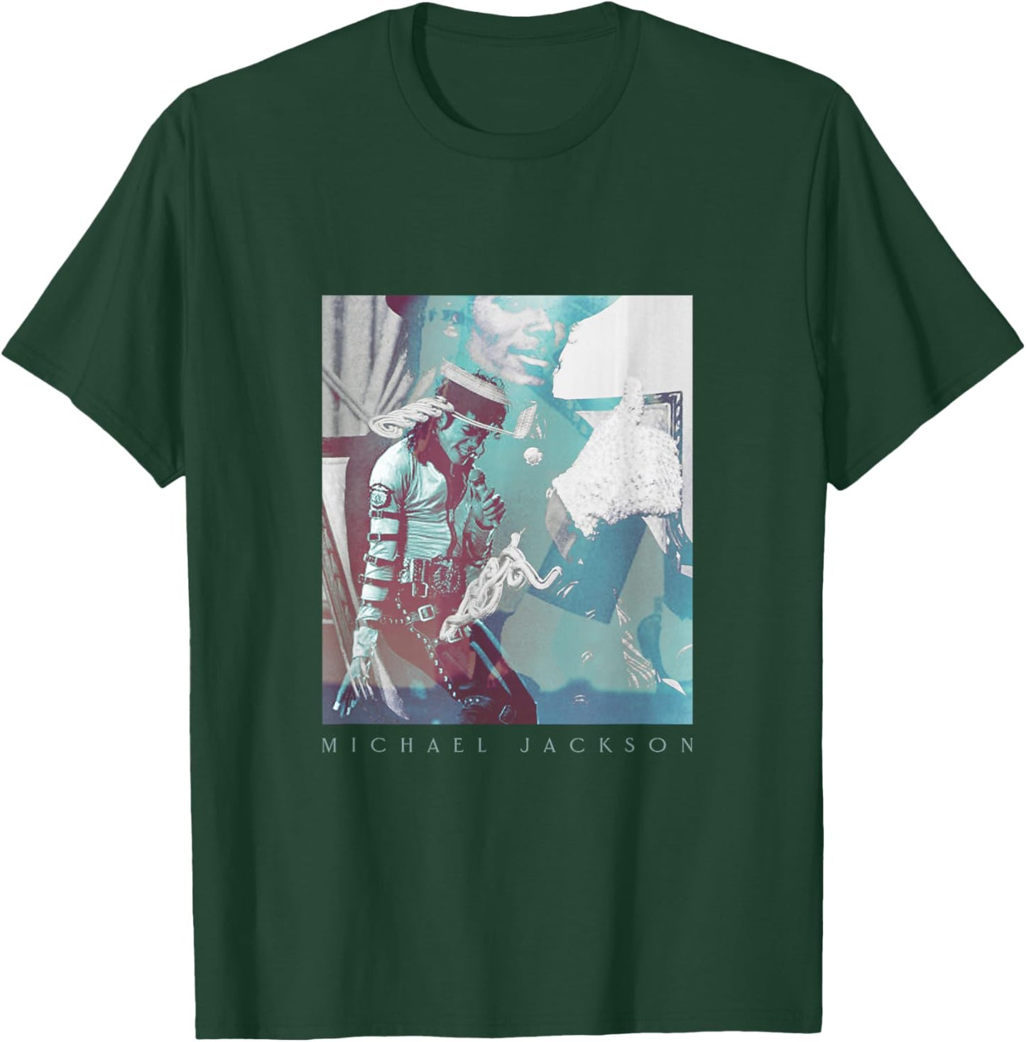 The King of Pop MJ-007 Black Michael Jackson King -Adults Classic Fit Short Sleeve Cotton, Polyester Small T-Shirt - T-Shirt | Forest