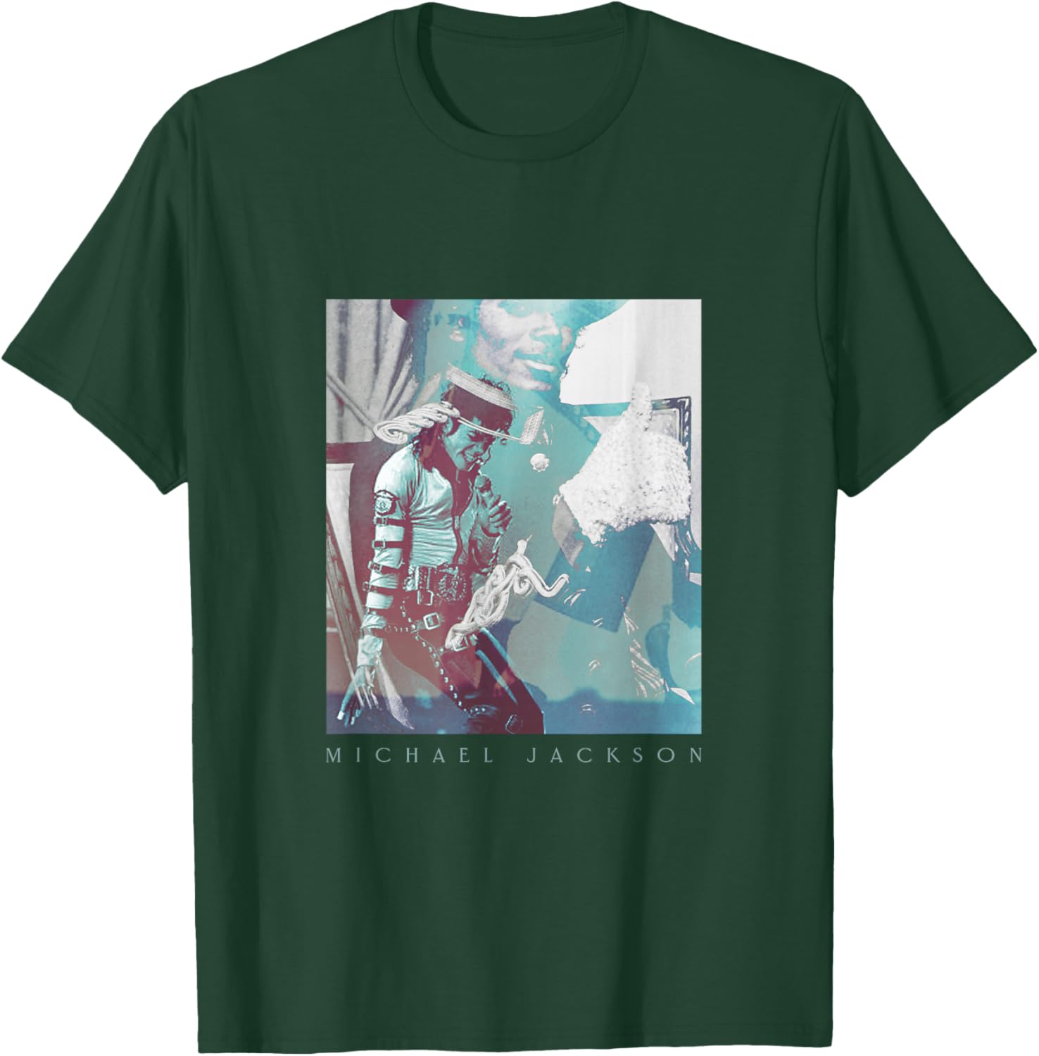 The King of Pop MJ-007 Black Michael Jackson King -Adults Classic Fit Short Sleeve Cotton, Polyester Small T-Shirt - T-Shirt | Forest