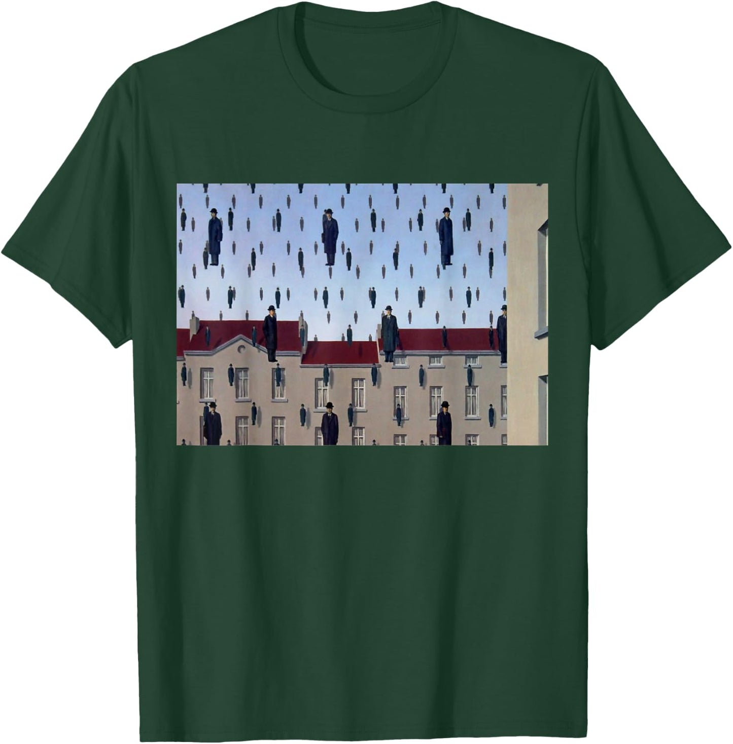 Golconda Famous Painting By Magritte T-Shirt - T-Shirt | Forest
