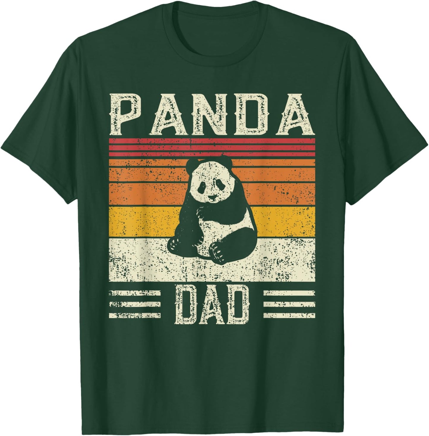 Best Panda Dad Men - Vintage Panda T-Shirt - T-Shirt | Forest