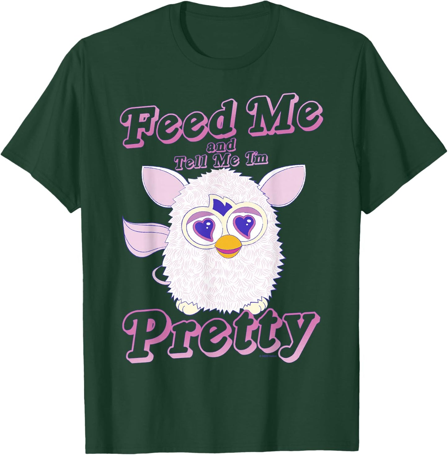 Furby Feed Me And Tell Me I'm Pretty Cute Logo Portrait T-Shirt - T-Shirt | Forest