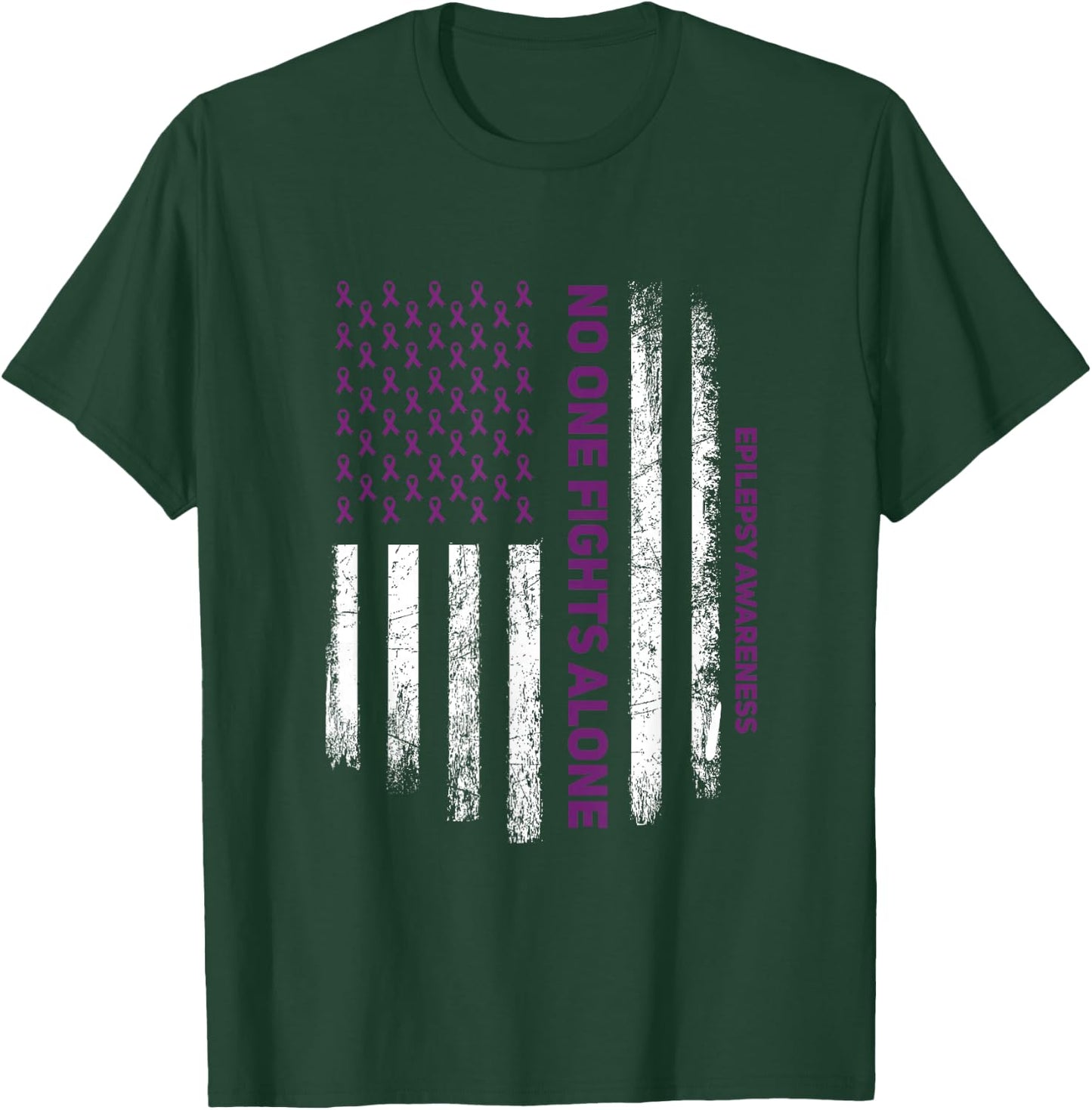 for Purple Ribbon Warrior & Supporters - Epilepsy Awareness Small T-Shirt - T-Shirt | Forest