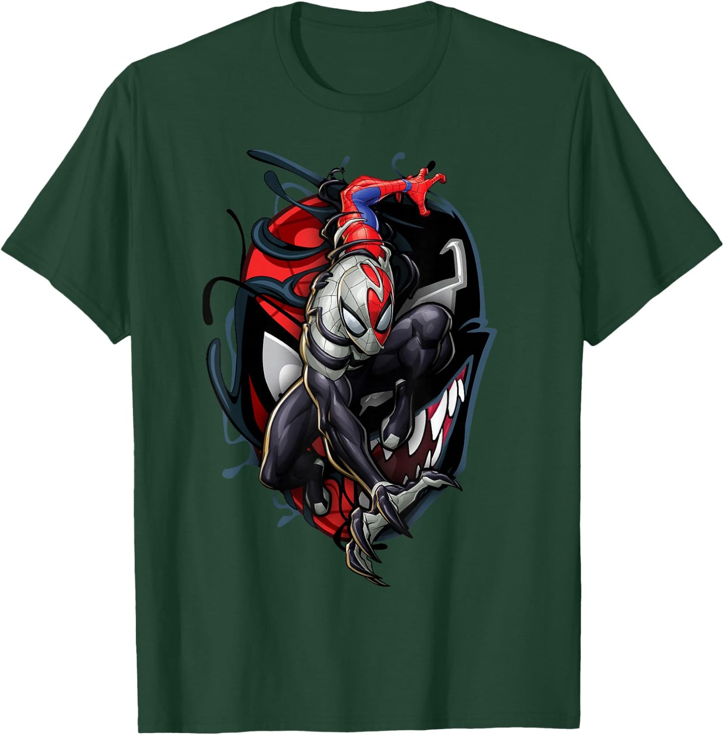 Marvel Spider-Man Maximum Venom Spider-Man Action Shot T-Shirt - T-Shirt | Forest