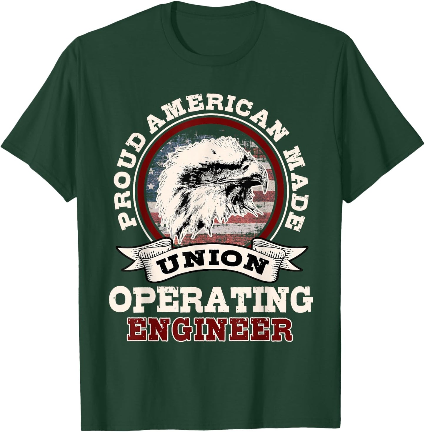 Industrial Engineers Gifts Proudly American Union Patriotic T-Shirt - T-Shirt | Forest