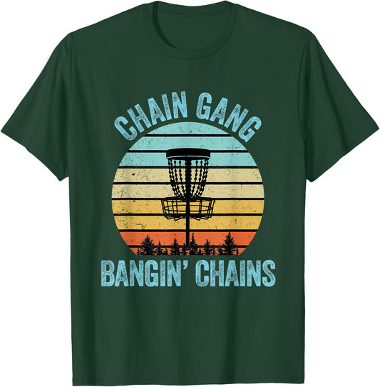 Disc Golf Shirt Funny Chain Retro Disc Golf Gift T-Shirt - T-Shirt | Forest