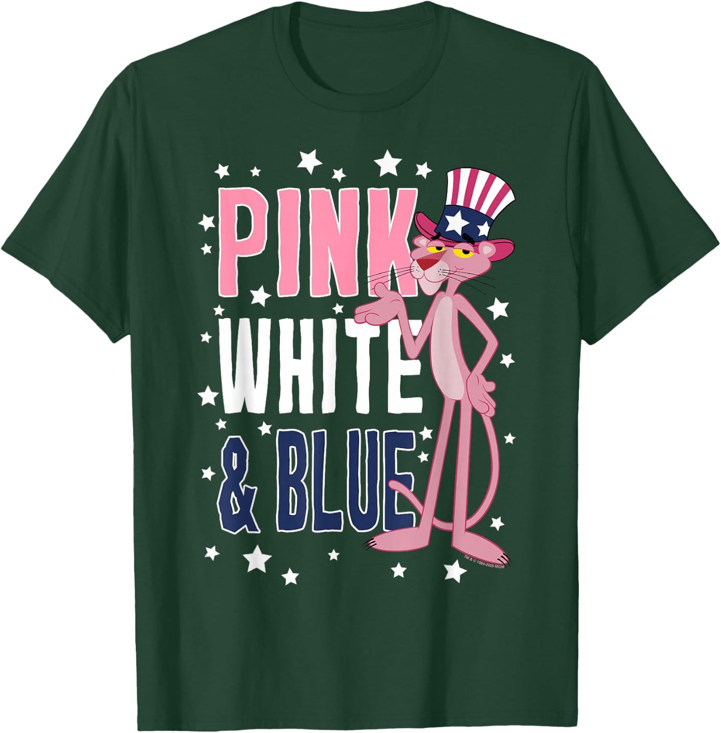 The Pink Panther Pink White & Blue T-Shirt - T-Shirt | Forest