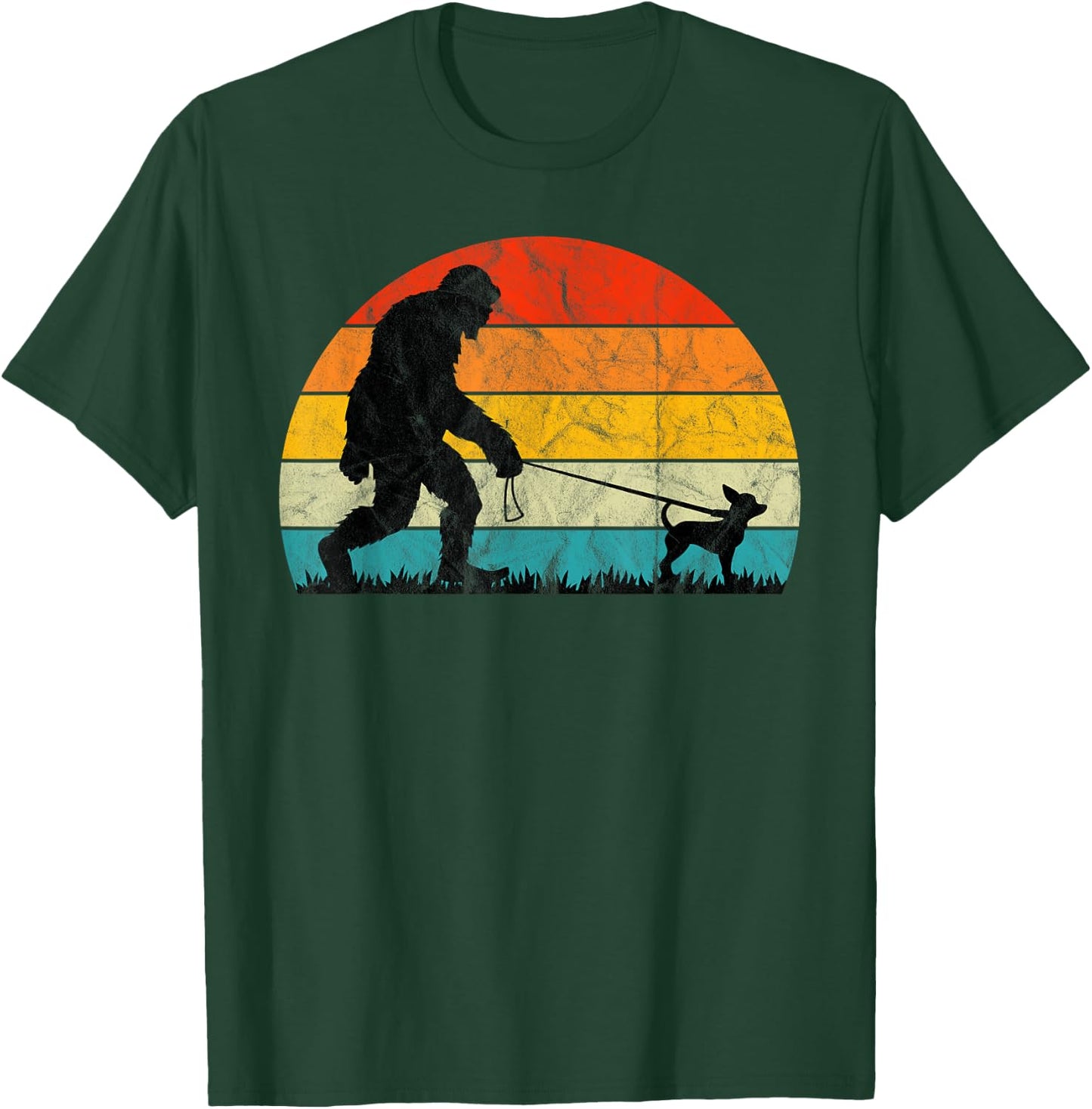 Bigfoot Walking Chihuahua Dog Training Puppies Mom Dad T-Shirt - T-Shirt | Forest