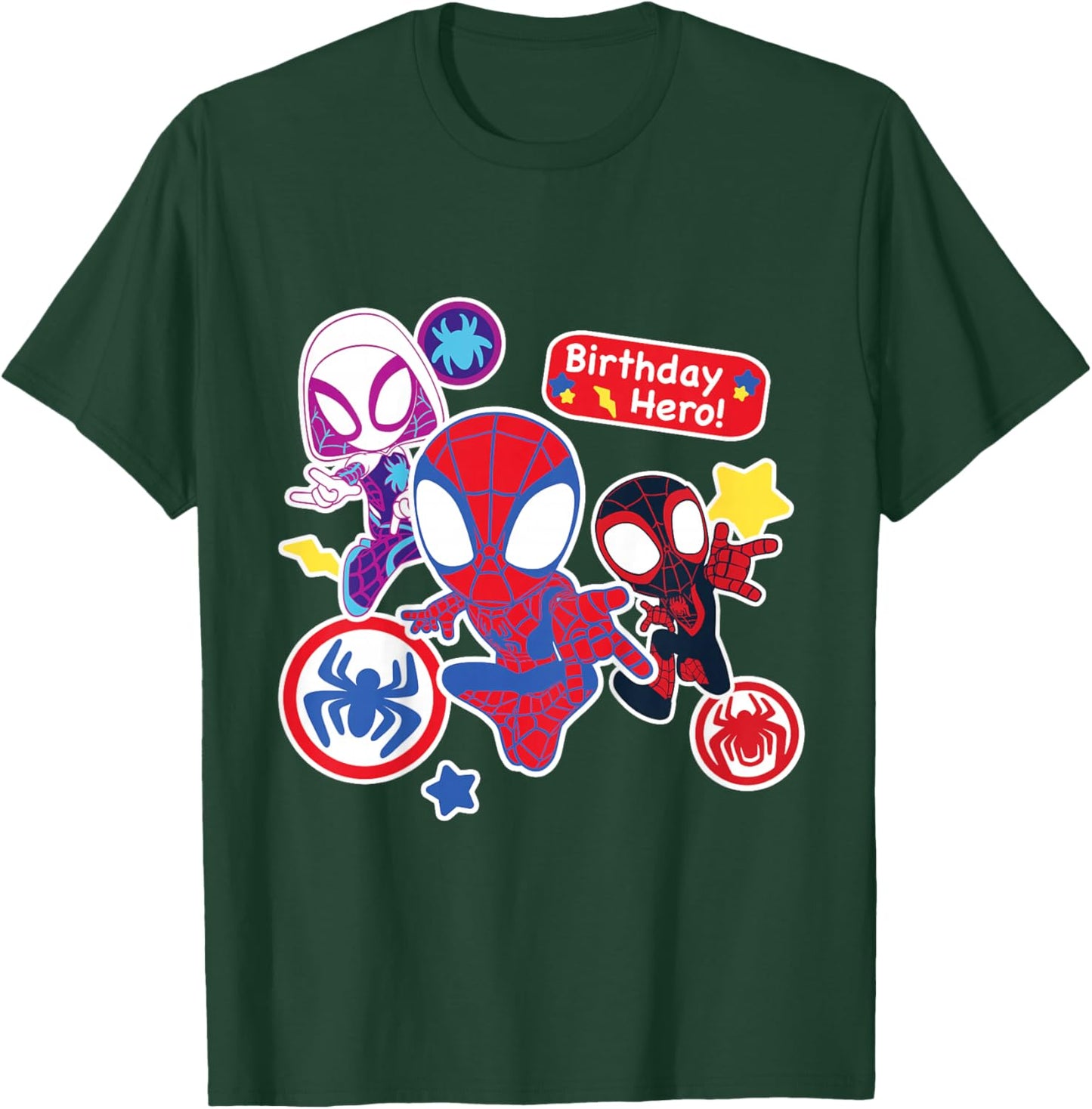Marvel Spidey and His Amazing Friends Birthday Hero T-Shirt - T-Shirt | Forest