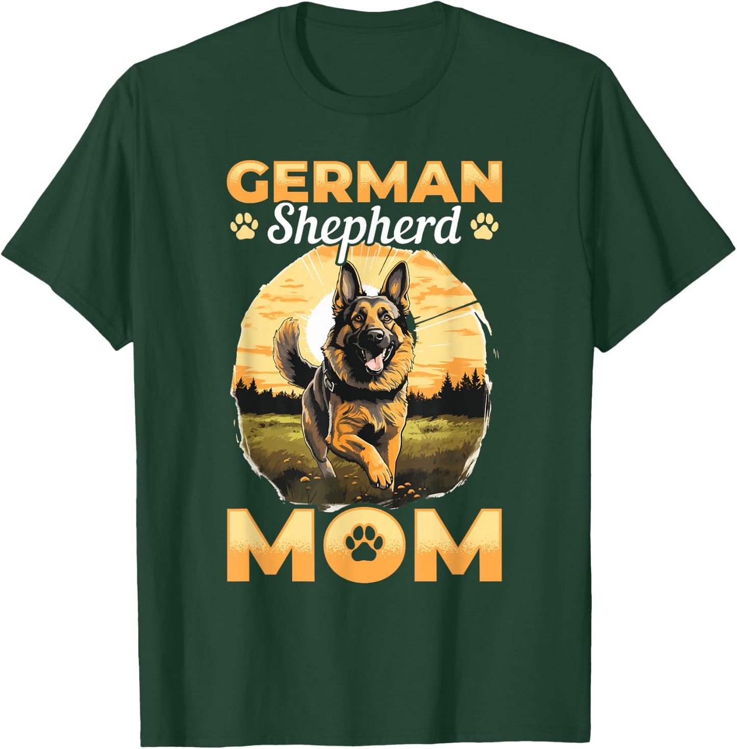 German Shepherd Dog Breed German Shepherd Mom T-Shirt - T-Shirt | Forest