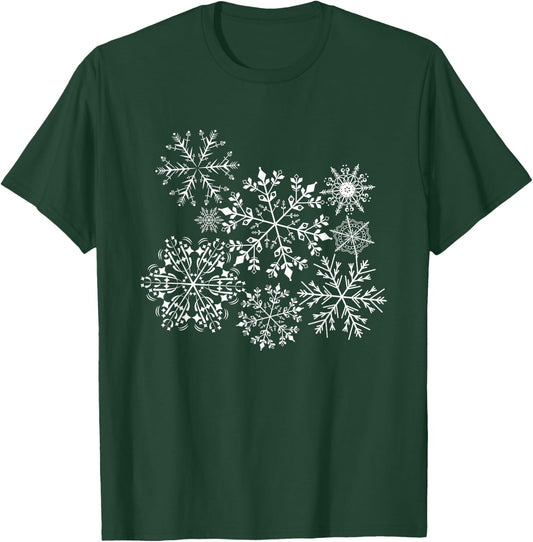 Snowflake Snowfall Snow Winter Fun T-Shirt - T-Shirt | Forest