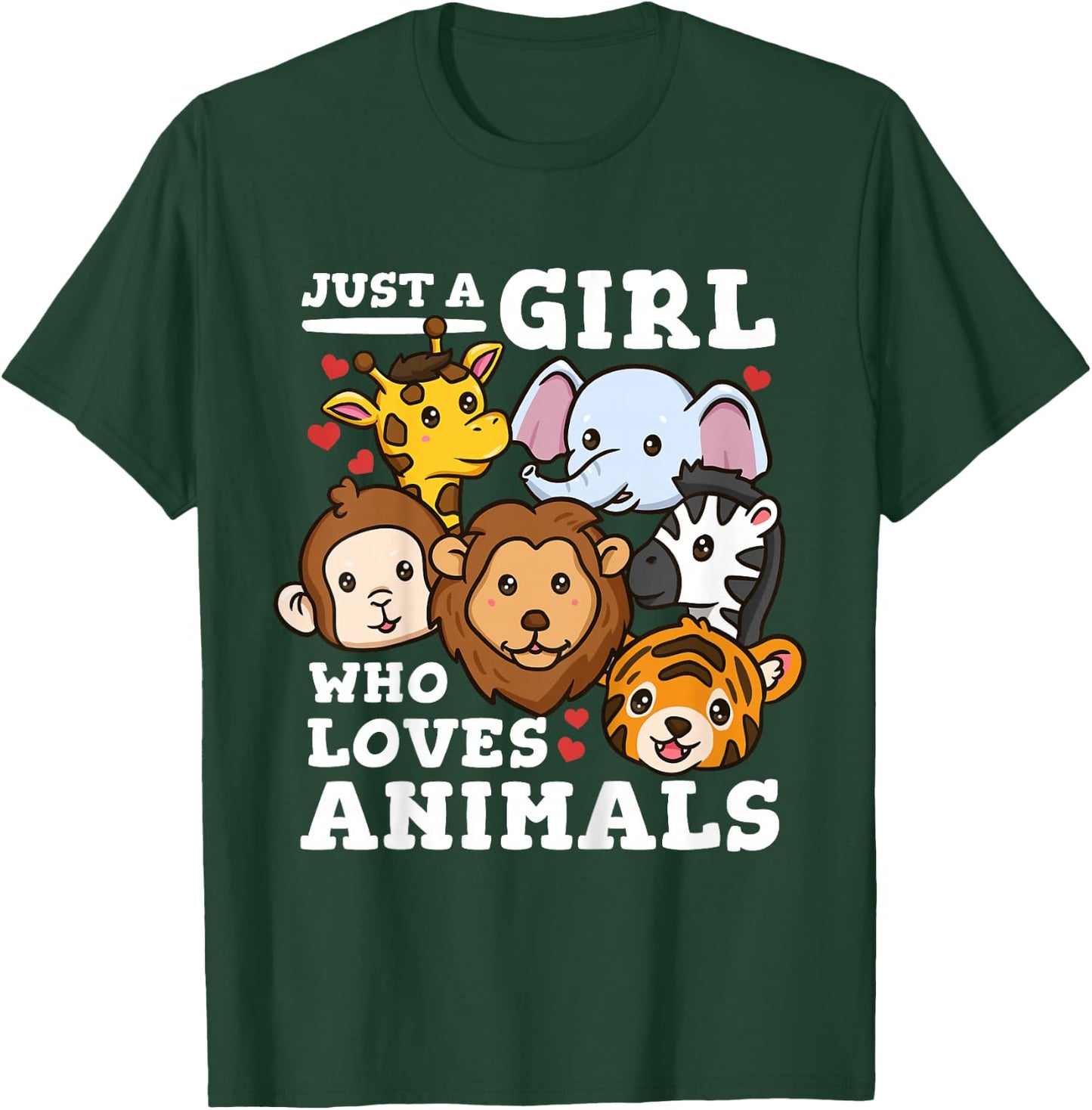 Kids Zoo Animals Elephant Giraffe T-Shirt - T-Shirt | Forest