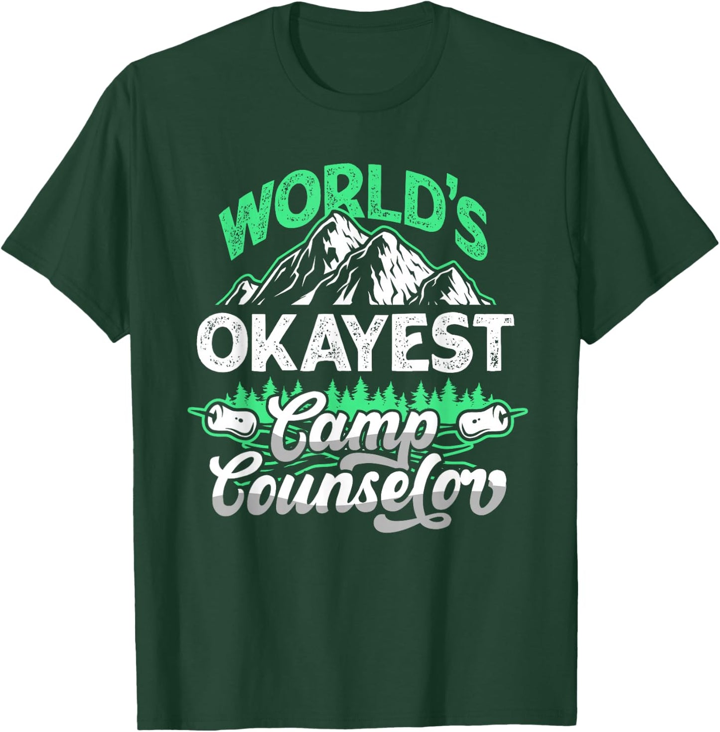 Funny World's Okayest Camp Counselor Shirt Director T-Shirt - T-Shirt | Forest