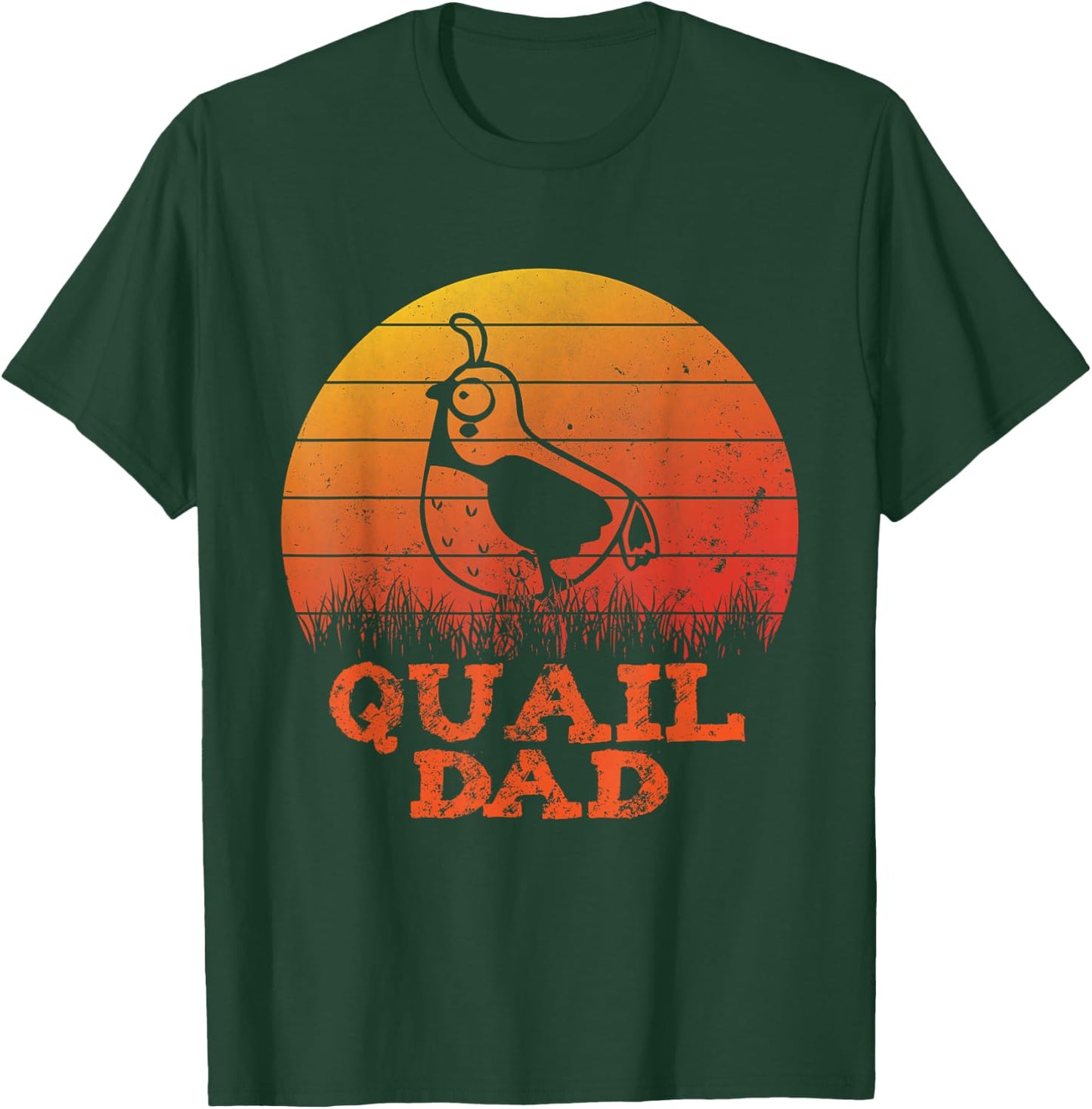 Fathers day Quail Father Papa Quail Dad T-Shirt - T-Shirt | Forest