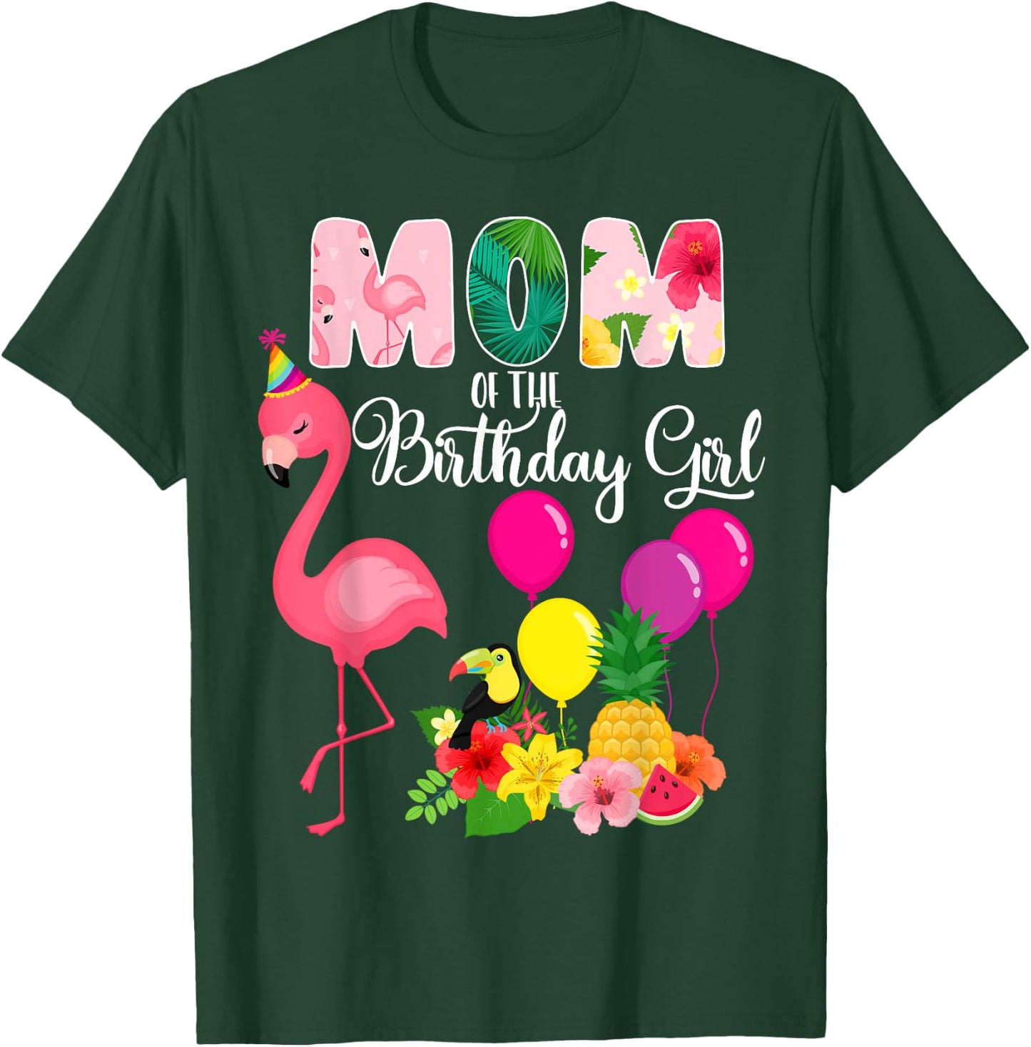 Flamingo Birthday Mom of the Birthday Girl Flamingo Birthday T-Shirt - T-Shirt | Forest