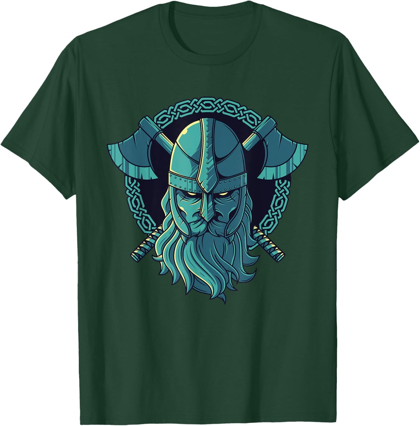 Nordic Viking Warrior Odin Mythology God Valhalla Norse T-Shirt - T-Shirt | Forest