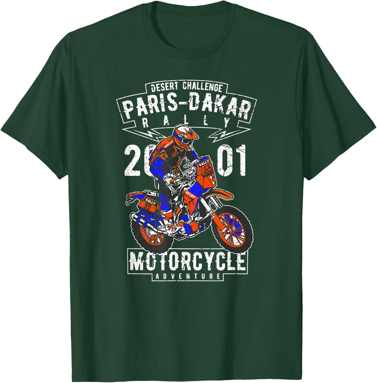 Paris-Dakar rally motorcycle adventure Sahara motocross T-Shirt - T-Shirt | Forest