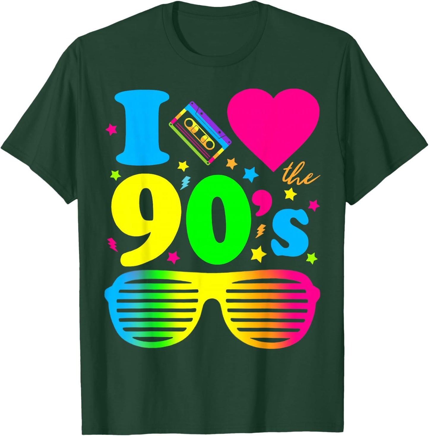1990's 90s I Heart The Nineties T-Shirt - T-Shirt | Forest