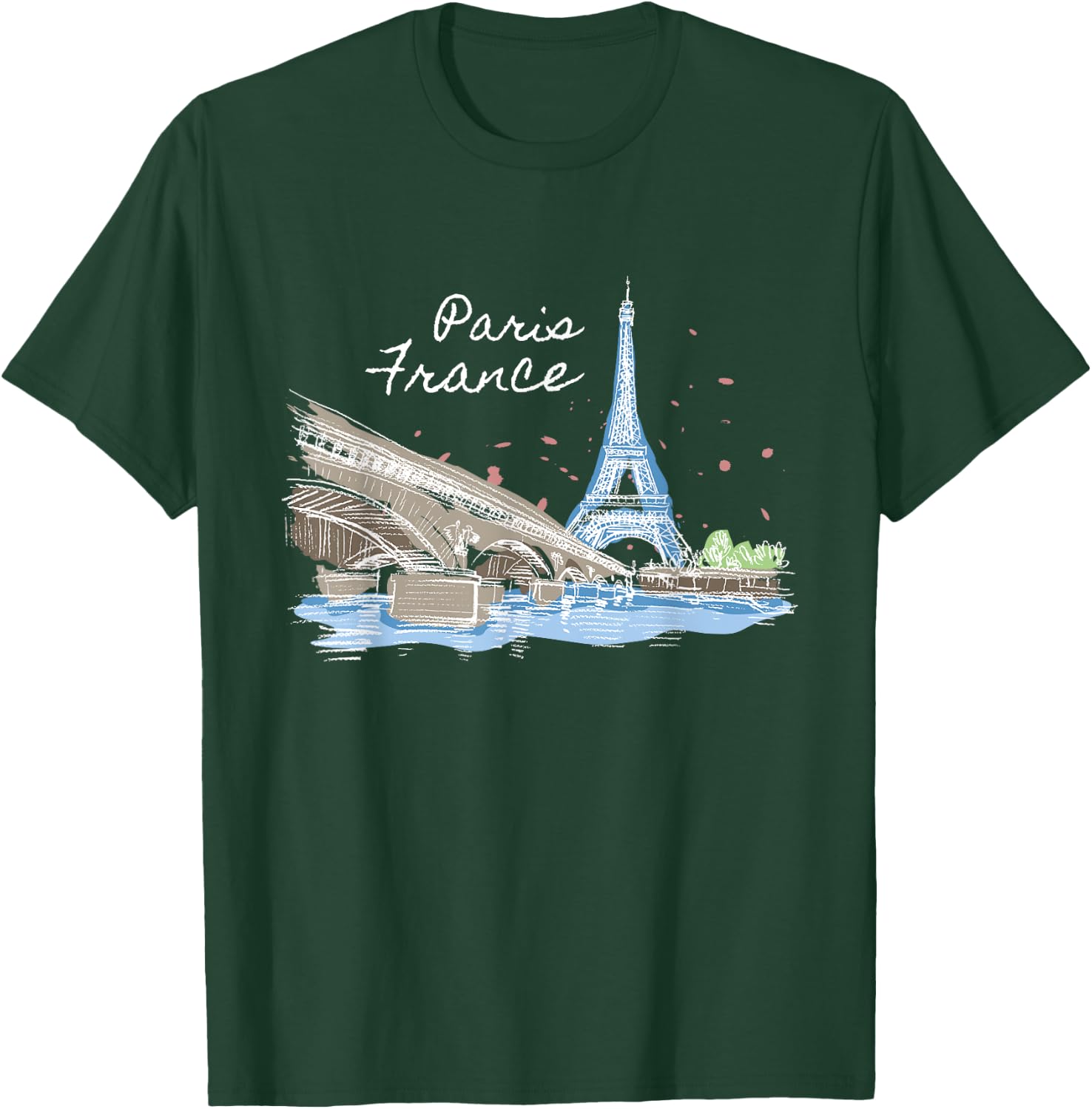 Paris France I Travel Eiffel Tower French French France T-Shirt - T-Shirt | Forest