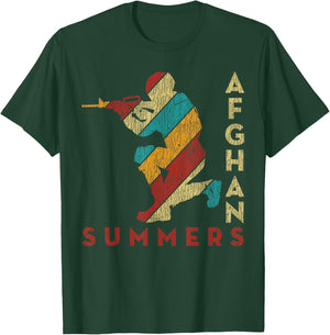 Vintage Soldier Afghan Summers Support Army Military Veteran T-Shirt - T-Shirt | Forest