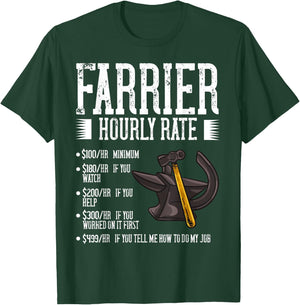 Farrier Horseshoe Gift Hoof Tools T-Shirt - T-Shirt | Forest