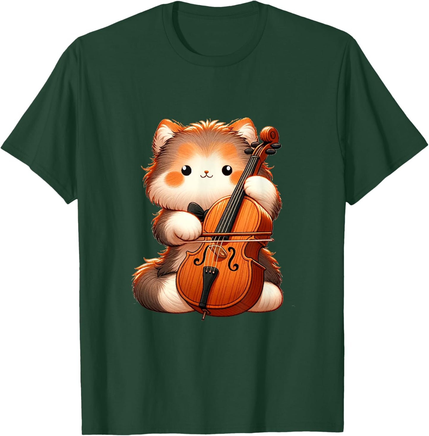 Cat Cello Magical Cello Cat Music Women Kids T-Shirt - T-Shirt | Forest