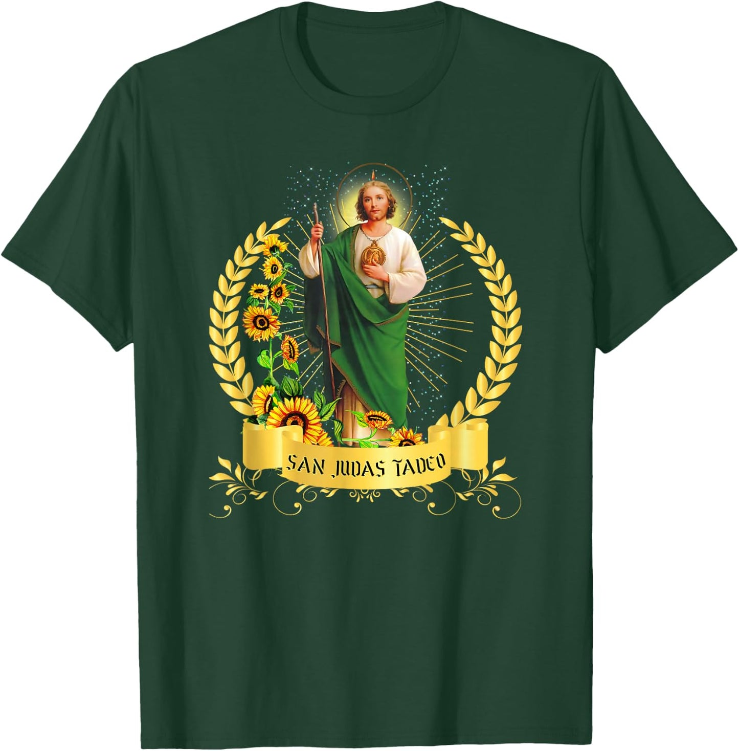 ¡Oh Santo Apóstol San Judas Tadeo! (Saint Jude Thaddeus) T-Shirt - T-Shirt | Forest