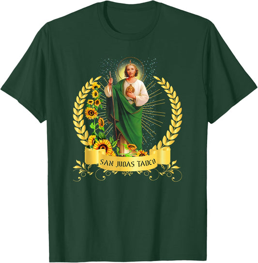 ¡Oh Santo Apóstol San Judas Tadeo! (Saint Jude Thaddeus) T-Shirt - T-Shirt | Forest