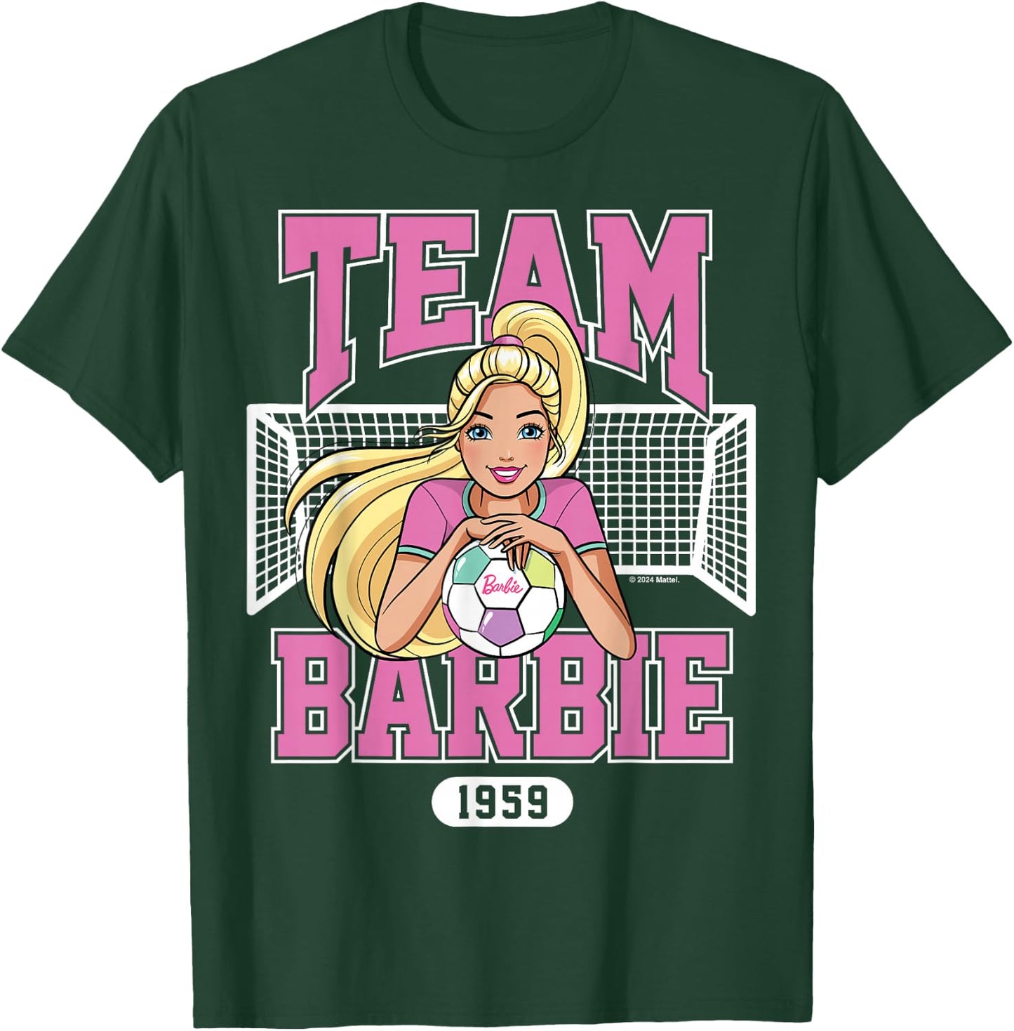 Barbie Team Barbie 1959 Football with Goal Post T-Shirt - T-Shirt | Forest