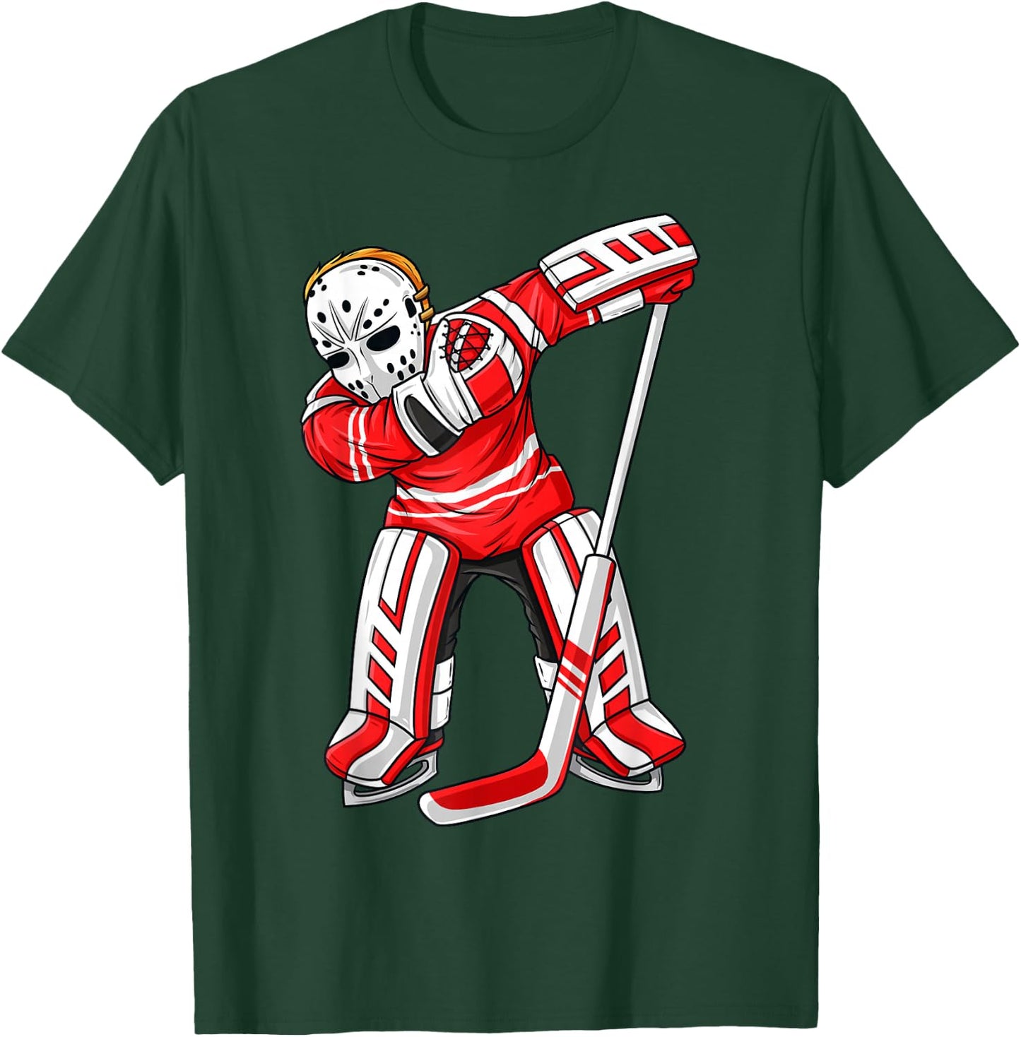 Dabbing Ice Hockey Player Funny Boys Girls Kids Dab Gift T-Shirt - T-Shirt | Forest